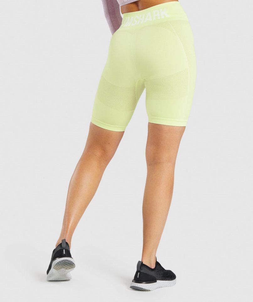 Women's Gymshark Flex Cycling Shorts Yellow | NZ 8VTNWM